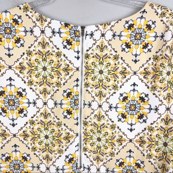 LULU’S | Dandelion Print Short Sleeve Mini Dress Yellow & White Women’s Size M - Picture 11 of 13